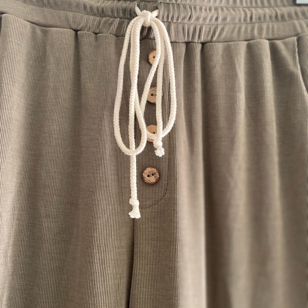 Doe & Rae green drawstring joggers with pockets S - Picture 2 of 10